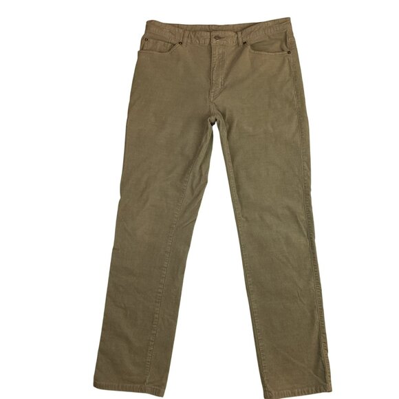 Peter Millar Straight-Leg Khaki Corduroy Mens 34 Pants Long Cotton Blend - Picture 2 of 10
